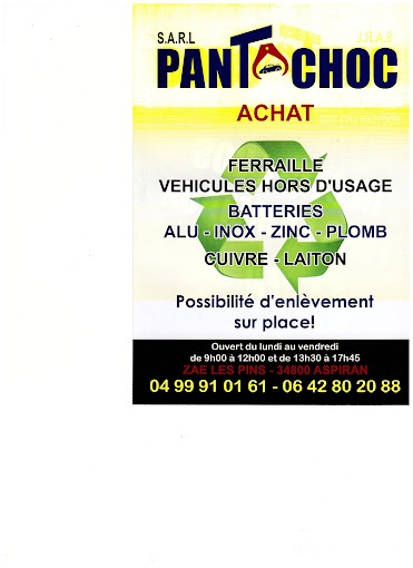 Aperçu des activités de la casse automobile PANTACHOC située à ASPIRAN (34800)